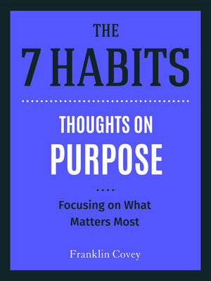 Thoughts on Purpose - ebook